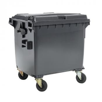 Müllcontainer, 1100 Liter, Flachdeckel