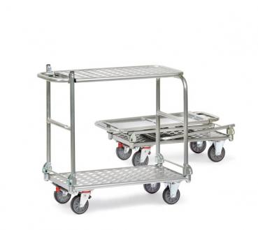 Klappwagen Ladefläche 720x450mm bis 200kg Alu 2 Bügel 2 Ebenen