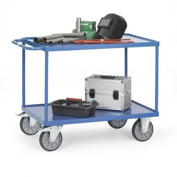 Tischwagen mit Stahlblech-Wannen 1.197x709x900mm 2 Etagen Tragkraft 600kg