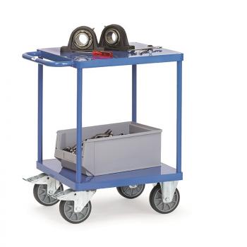 Tischwagen mit Stahlblech-Plattformen 737x609x860mm 2 Etagen Traglast 500kg