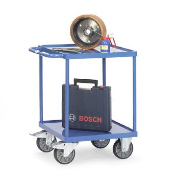 Tischwagen mit Stahlblech-Wannen 737x609x860mm 2 Etagen Traglast 500kg