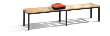 Freistehende Garderobensitzbank 420x1960x353mm ohne Schuhrost