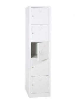 Schließfachschrank, 5 Fächer, 1900 x 400 x 450 mm (HxBxT)